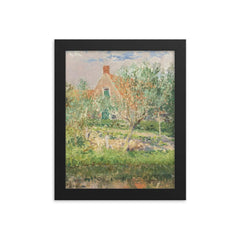 A Little House in Egmond by Gari Melchers framed print on a plain backdrop in size 8"x10".