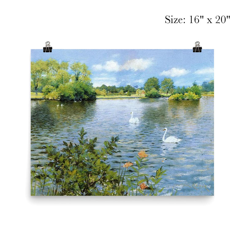 A Long Island Lake by William Merritt Chase poster 2