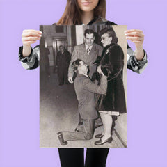 A Man Begging for His Wife's Forgiveness in Divorce Court, Chicago, ca. 1948 poster 3