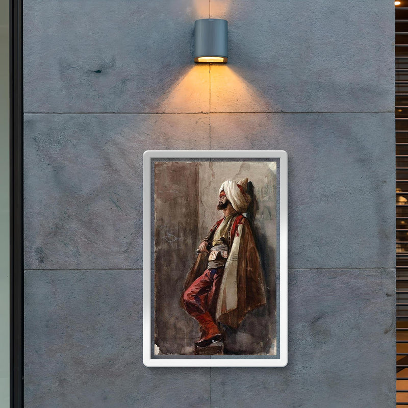 A Man in an Oriental Costume by Adolf von Becker poster 2