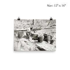 A man operating a moonshine still in a remote location - Texas, 1923 poster 3