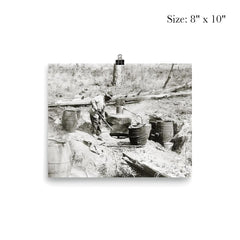 A man operating a moonshine still in a remote location - Texas, 1923 poster 4
