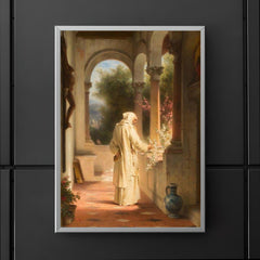 A Monk Walking Through a Monastery Near Florence by Erich Correns, 1874 poster 5