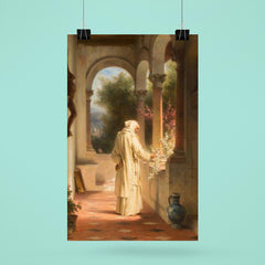 A Monk Walking Through a Monastery Near Florence by Erich Correns, 1874 poster 6