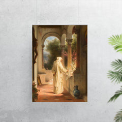 A Monk Walking Through a Monastery Near Florence by Erich Correns, 1874 poster 7