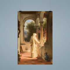 A Monk Walking Through a Monastery Near Florence by Erich Correns, 1874 poster 9