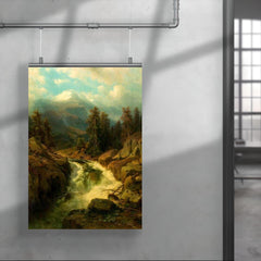A Mountain Torrent by Johann Wilhelm Lindlar, 1860 poster 4
