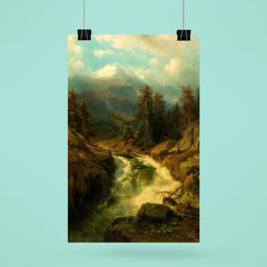 A Mountain Torrent by Johann Wilhelm Lindlar, 1860 poster 6