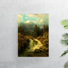 A Mountain Torrent by Johann Wilhelm Lindlar, 1860 poster 7