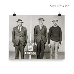 A New York City Police mug shot of gangster bootlegger Waxey Gordon and two of his associates, New York, 1933 poster 2