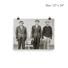 A New York City Police mug shot of gangster bootlegger Waxey Gordon and two of his associates, New York, 1933 poster 3