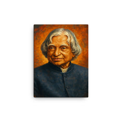 A P J Abdul Kalam canvas print on a plain backdrop in size 12"x16".