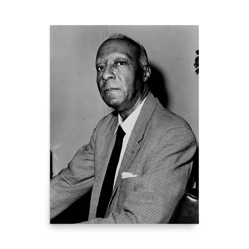 A Philip Randolph poster on a plain backdrop in size 18