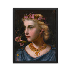 A Saxon Princess by Emma Sandys framed print on a plain backdrop in size 16"x20".