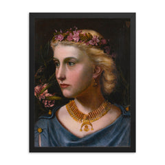 A Saxon Princess by Emma Sandys framed print on a plain backdrop in size 18"x24".