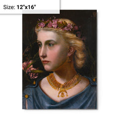 A Saxon Princess by Emma Sandys metal print on a plain backdrop in size 12"x16".