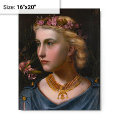 A Saxon Princess by Emma Sandys metal print on a plain backdrop in size 16"x20".