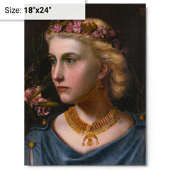 A Saxon Princess by Emma Sandys metal print on a plain backdrop in size 18"x24".