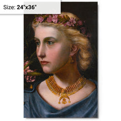 A Saxon Princess by Emma Sandys metal print on a plain backdrop in size 24"x36".