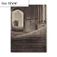 A Sea of Steps (Wells Cathedral) by Frederick Evans metal print on a plain backdrop in size 12"x16".
