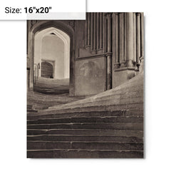 A Sea of Steps (Wells Cathedral) by Frederick Evans metal print on a plain backdrop in size 16"x20".