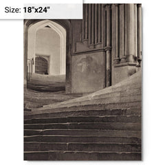 A Sea of Steps (Wells Cathedral) by Frederick Evans metal print on a plain backdrop in size 18"x24".