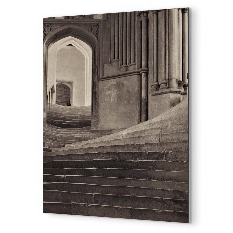 A Sea of Steps (Wells Cathedral) by Frederick Evans metal print mockup