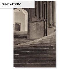 A Sea of Steps (Wells Cathedral) by Frederick Evans metal print on a plain backdrop in size 24"x36".