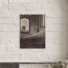 A Sea of Steps (Wells Cathedral) by Frederick Evans metal print mockup