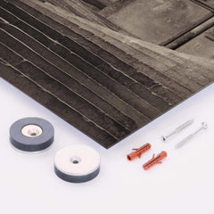 A Sea of Steps (Wells Cathedral) by Frederick Evans metal print mockup