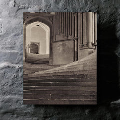 A Sea of Steps (Wells Cathedral) by Frederick Evans metal print mockup