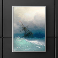 A Ship in the Stormy Sea by Ivan Aivazovsky, 1887 poster 5