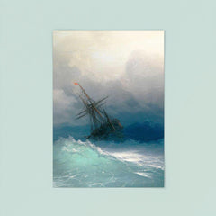 A Ship in the Stormy Sea by Ivan Aivazovsky, 1887 poster 8