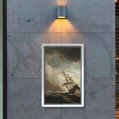 A Ship on the High Seas Caught by a Squall, Known as ‘The Gust’ by Willem van de Velde II, c. 1680 poster 2