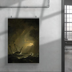 A Small Dutch Ship Riding Out A Storm by Willem van de Velde the Younger poster 4