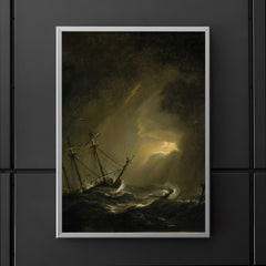 A Small Dutch Ship Riding Out A Storm by Willem van de Velde the Younger poster 5