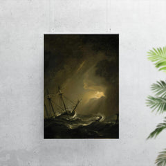 A Small Dutch Ship Riding Out A Storm by Willem van de Velde the Younger poster 7