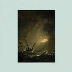 A Small Dutch Ship Riding Out A Storm by Willem van de Velde the Younger poster 8