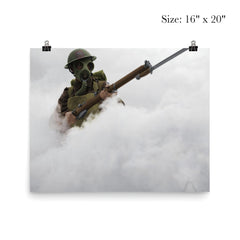 A Soldier from the Hampshire Regiment in Smoke During Chemical Weapon Training, 1941 poster 2