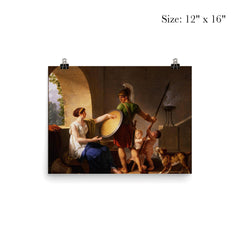 A Spartan Woman Giving a Shield to Her Son by Jean-Jacques-François Le Barbier poster 3