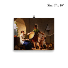A Spartan Woman Giving a Shield to Her Son by Jean-Jacques-François Le Barbier poster 4