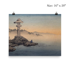 A Stone Lantern on the Seashore by Koho Shoda poster 2