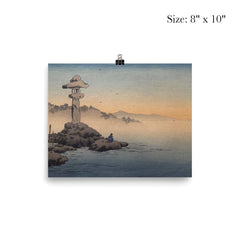 A Stone Lantern on the Seashore by Koho Shoda poster 4