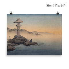 A Stone Lantern on the Seashore by Koho Shoda poster 5
