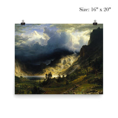 A Storm in the Rocky Mountains by Albert Bierstadt, 1866 poster 2