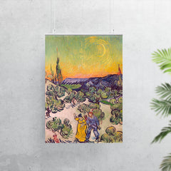 A Walk at Twilight by Vincent van Gogh poster 7