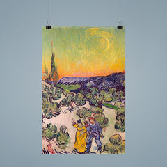 A Walk at Twilight by Vincent van Gogh poster 9