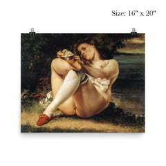A Woman with White Stockings by Gustave Courbet poster 2