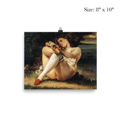 A Woman with White Stockings by Gustave Courbet poster 4