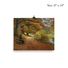 A Wooded Path in Autumn by Hans Andersen Brendekilde, 1902 poster 4